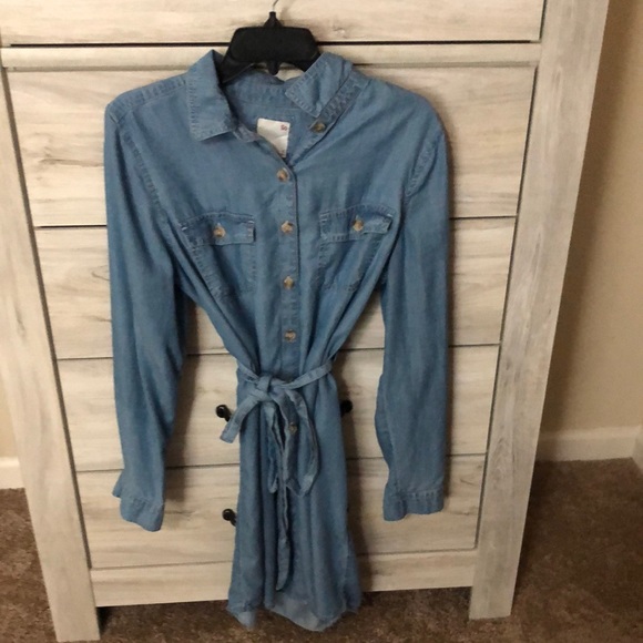 Long sleeve jean dress - Picture 1 of 2